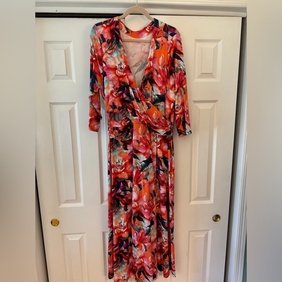 Soft surroundings faux wrap dress - Picture 2 of 4
